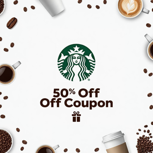 50% off coupon at all Starbucks' sale